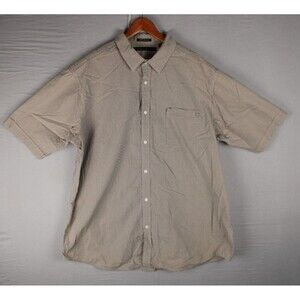 Sean John Pocket Original Fit Square Brown Button Down Shirt Men's Size 3XL